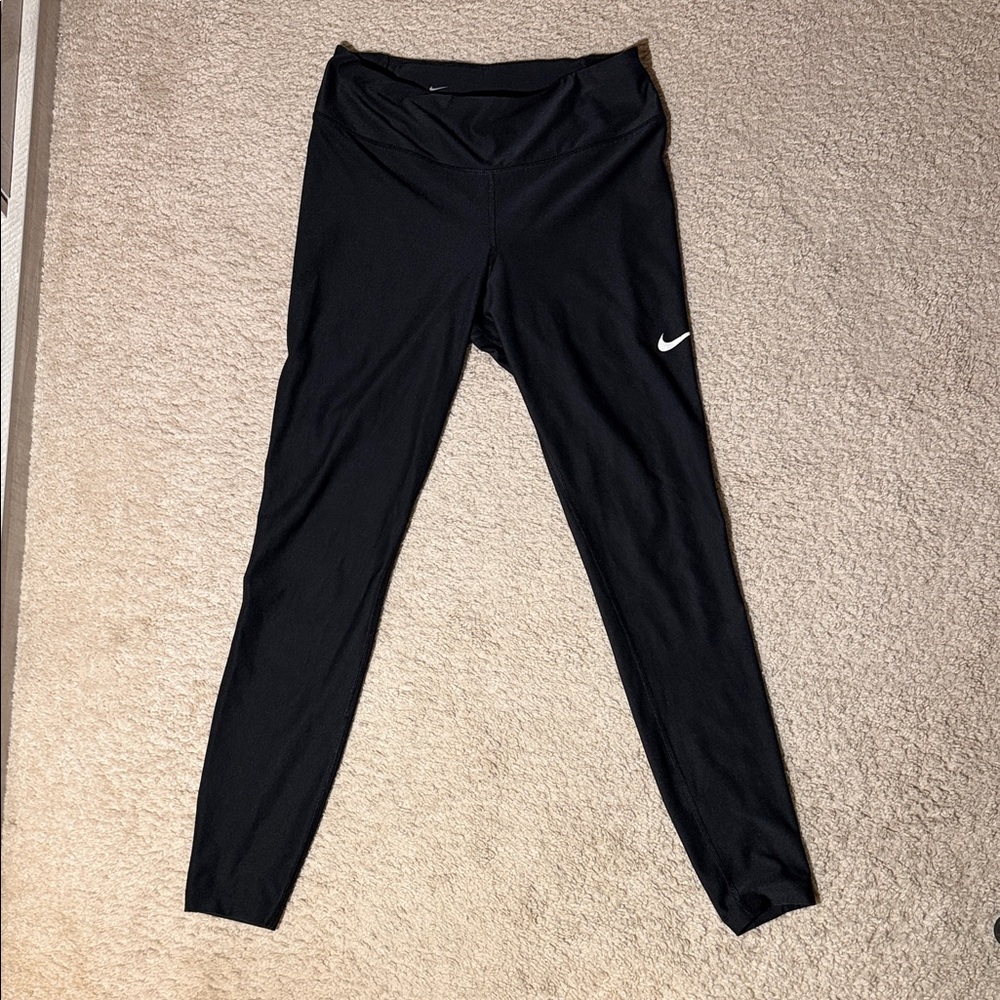 Nike Dri-FIT Black Leggings with White Accents